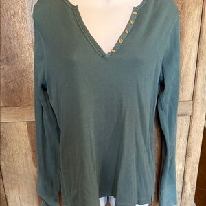 Stylish Long Sleeve Top with Button Accents
